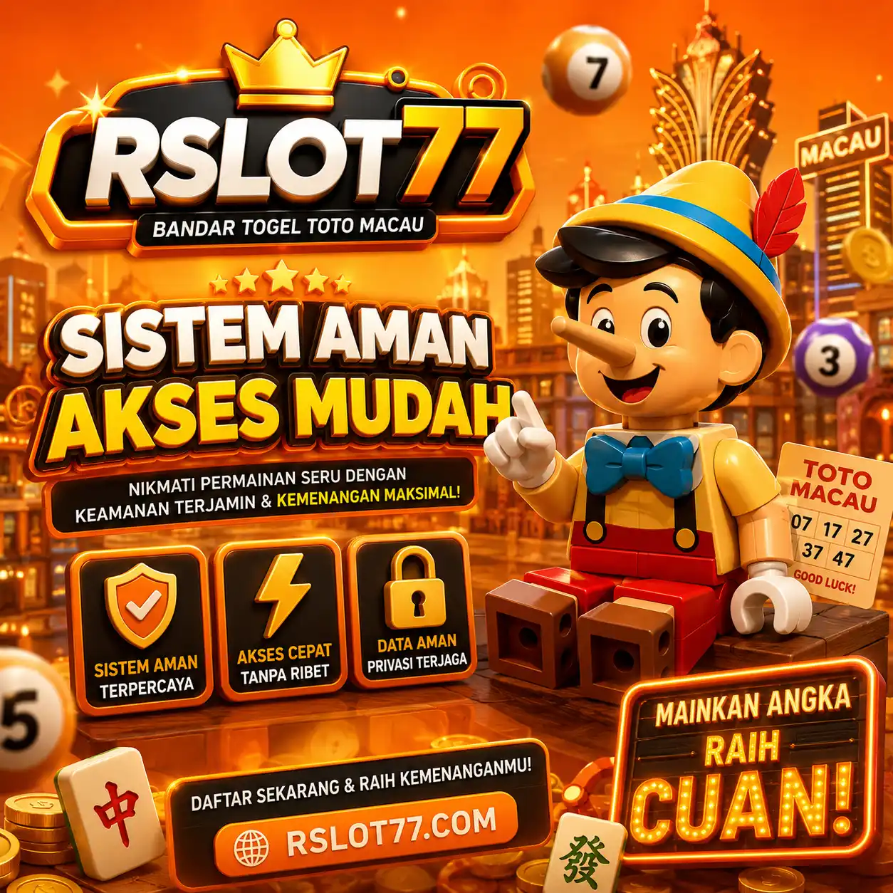 RSLOT77 | Bandar Togel Toto Macau Dengan Sistem Aman Akses Mudah
